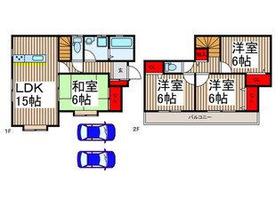 所沢市東狭山ヶ丘4丁目戸建の物件間取画像